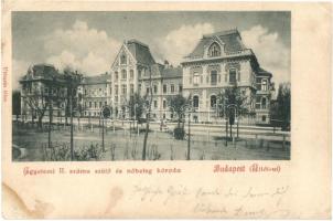 1900 Budapest VIII. Üllői út, Egyetemi II. számú szülő és nőbeteg kóroda, női klinika (megerősített sarok / restored corner)