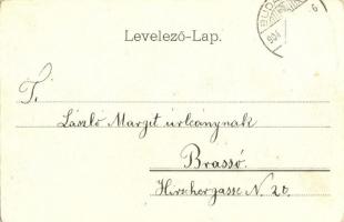 1904 Budapest, Lánchíd a pesti part részletével. Ganz Antal 97. sz. (Rb)