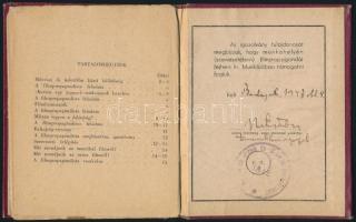 1947 Bp., Magyar Filmipari Rt. igazolvány tömegszervezés, MAFIRT pecsétekkel