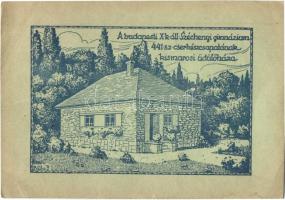 3 db RÉGI képeslap; Kovácspatak, Börzsöny, 441. sz. cserkészcsapat kismarosi üdülőháza / 3 pre-1945 postcards; Kovacov, Borzsony, Hungarian scout art postcard