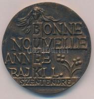 Rajki László (1939- ) 1990. "BUÉK - BONNE NOUVELLE ANNÉE RAJKI L. SZENTENDRE" kétoldalas B...