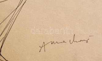 Anna jelzéssel: Alak (vázlat). Tus, papír, 41×29 cm