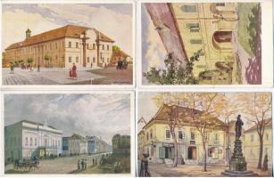 Budapest. A régi Budapest. Kiadja a Műemlékek Országos bizottsága - 60 db régi használatlan művészla...