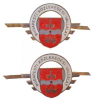 ~1970-1980. Budapesti Közlekedési Vállalat fém sapkajelvény (2x) T:2