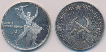 DN "Che Guevara 1928-1967 / Hasta la Victoria Siempre" ezüstözött emlékérem + DN "C. ...