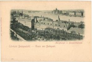 Budapest I. Vár, háttérben a Margitsziget és a Parlament, Országház