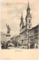 Budapest V. Petőfi szobor és Görög ortodox templom, Totis Lajos, Ilits Testvérek, Rosmayer üzlete (EK)