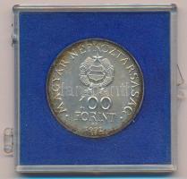 1972. 100Ft Ag "Budapest" bontott és sérült kék tokban T:BU patina
Adamo EM40