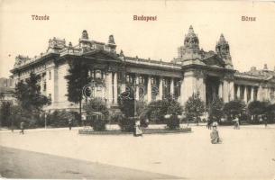 Budapest V. Szabadság tér, Tőzsde palota, villamos (EK)