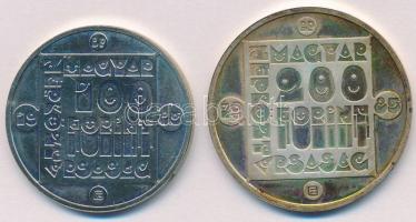 1985. 100Ft alpakka "Természetvédelem - Vidra" + 200Ft Ag "Természetvédelem - Vidra&q...