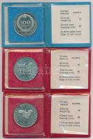 1983. 100Ft alpakka "Czóbel Béla" + 100Ft alpakka "Simon Bolivár" (2x) mindhárom...
