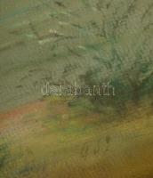 Klimó István (1883-1961): Balaton. Pasztell, papír, hajtott, jelzett, üvegezett keretben, 48×68 cm