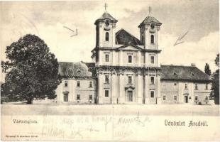 1915 Arad, Vártemplom. Kiadja Huszerl M. / fortified church, castle church (apró szakadás / tiny tear)