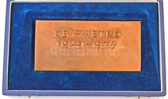 1974. "KÉV-METRÓ 1949-1974" kétoldalas Br plakett, eredeti tokban, hátlapon gravírozva (69...