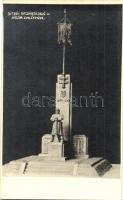 1941 Ditró, Gyergyóditró, Ditrau; Országzászló és Hősök emlékműve / Hungarian flag and WWI Heroes monument. photo