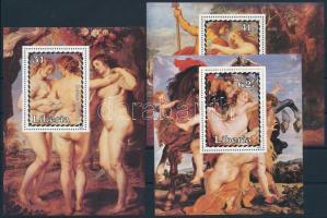 Rubens festmények de lux blokksor 6 db blokk, Rubens paintings 6 de lux blocks