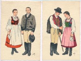 6 db RÉGI használatlan erdélyi székely (Gyergyó, Csík, Lövéte, Kecsetkisfalud, Marosszék) népviselet...