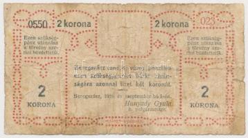 Beregszász 1919. 2K szükségpénz T:III-