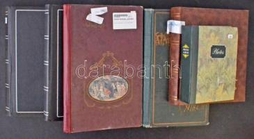 10 db jobb minőségű nagy alakú képeslapalbum dobozban / 10 big sized postcard albums in good conditi...