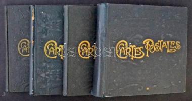8 db régi nagy alakú képeslapalbum dobozban, egyenként kb 500 férőhellyel / 8 big sized postcard alb...