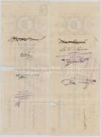 Budapest 1928. 10db-os váltó tétel, egy része kitöltve, bélyegzésekkel T:III szakadás