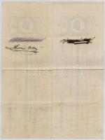 Budapest 1928. 10db-os váltó tétel, egy része kitöltve, bélyegzésekkel T:III szakadás