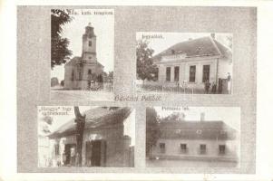 1932 Páli, Római katolikus templom, Jegyzőlak, Plébánia lak, Hangya fogyasztási szövetkezet üzlete