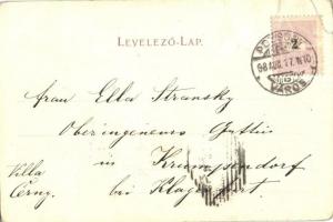 1898 Pozsony, Pressburg, Bratislava; Mihály kapu utca, Dr. Ignatz Lunzer üzlete. Körper Károly fényk...