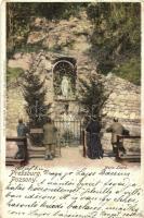 1901 Pozsony, Pressburg, Bratislava; Maria Lourd / Mária szobor és szentély. Ottmar Zieher / Mary statue and shrine (EB)