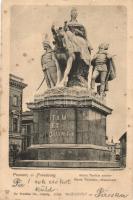 1903 Pozsony, Pressburg, Bratislava; Mária Terézia szobor / Maria Theresia Monument / Maria Theresa statue (fl)