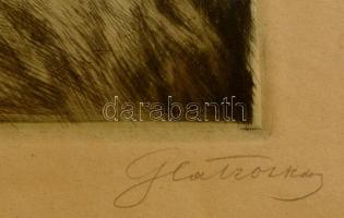 Glatz Oszkár(1872-1958)-Prihoda István(1891-1956): Buborékfújók. Színezett rézkarc, papír, jelzett, ...