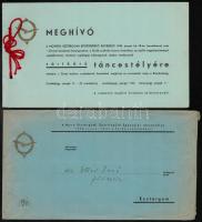 1936 A MOVERO Esztergomi Sportrepülő Egyesület táncestélyére szóló meghívó, eredeti borítékkal