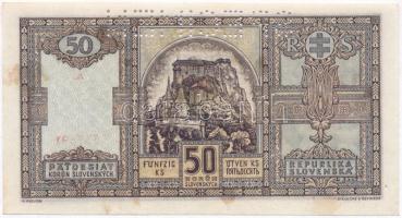 Szlovákia 1940. 50K T:I- ragasztónyom
Slovakia 1940. 50 Korun C:AU gluemark
Krause 9.s