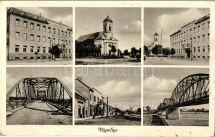 1939 Vágsellye, Schelle, Sala nad Váhom; templom, híd, Járási hivatal / church, bridge, county hall