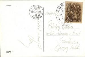 Losonc, Lucenec; utcaképek, üzletek, csónakázók, látkép a zsinagógával / street views, rowing boats,...