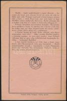 1932 Mona Lida elrablása, kétoldalas filmismertető nyomtatvány, Pátria Filmkereskedelmi és filmkölcs...