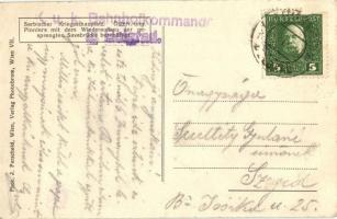 Serbischer Kriegsschauplatz. Österr-ung. Pioniere mit dem Wiederaufbau der gesprengten Savebrücke be...