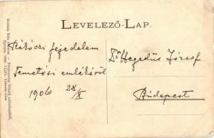 1906 Nagysáros, Velky Saris;  II. Rákóczi Ferenc elfogatásának helyszíne, belső. Kiadja Holénia Béla...