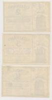 Budapest 1919. 2K + 5K + 10K "Schlick Nicholson Gép-Waggon- és Hajógyár" utalvány T:I-,II