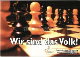 7 db MODERN használatlan Deutsche Schachjugend sakkos motívumlap 2011-ből / 7 modern unused Deutsche Schachjugend Chess motive postcards from 2011