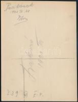 1921 A fraknói (Felvidék) vár fotója, hátoldalon feliratozott fotó, 11×8 cm