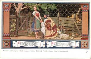 Budapest V. Egyetem utca 5. Erzsébet Királyné Szálló étterem és söröző pince, Sándor Béla falfestmén...