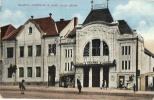 Keszthely, Uránia mozgó színház. Andrássy tér 3. Kovács Mór tulajdonos kiadása (EB)