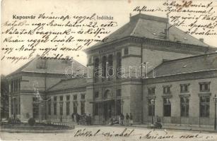 1906 Kaposvár, vasútállomás, indóház (EK)