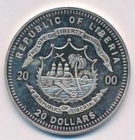 Libéria 2000. 20$ Ag "Nagy gazdasági világválság 1929" T:1- (eredetileg PP)
Liberia 2000....