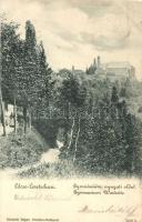 1901 Lőcse, Levoca; Gimnázium nyugati oldala. Kiadja Schmidt Edgar / high school from the west (ázott sarok / wet corner)