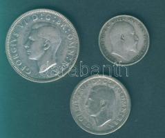 Nagy-Britannia 1908. 3P Ag + 1937. 6P Ag + 1939. 1Sh Ag T:3+,3