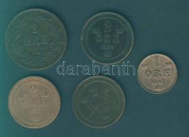 Svédország 1ö 1896 + 2ö 1857,1882,1886,1897 T:3