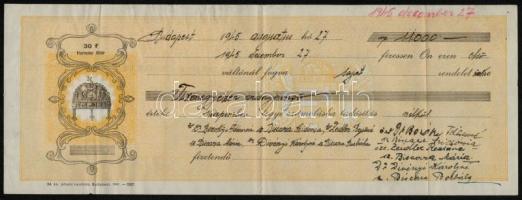 1945 Okmány 8 db okmánybélyeggel