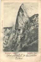 1905 Szádelő, Zádiel; Szádelői völgy, Cukorsüveg. Kiadja Divald Adolf / Zádielska tiesnava, Cukrová homola / rock formation in the valley (EK)